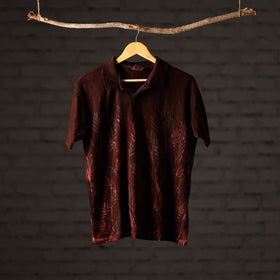 Bindaas natural dyed art unisex polo collar t-shirt 71