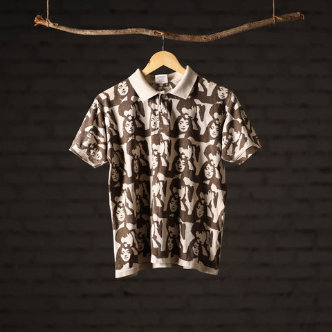 Bindaas natural dyed art unisex polo collar t-shirt 95