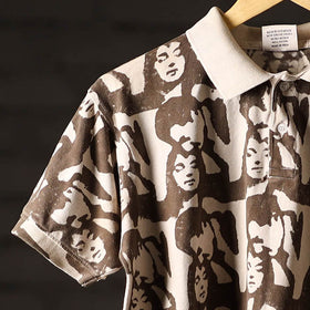 Bindaas natural dyed art unisex polo collar t-shirt 95