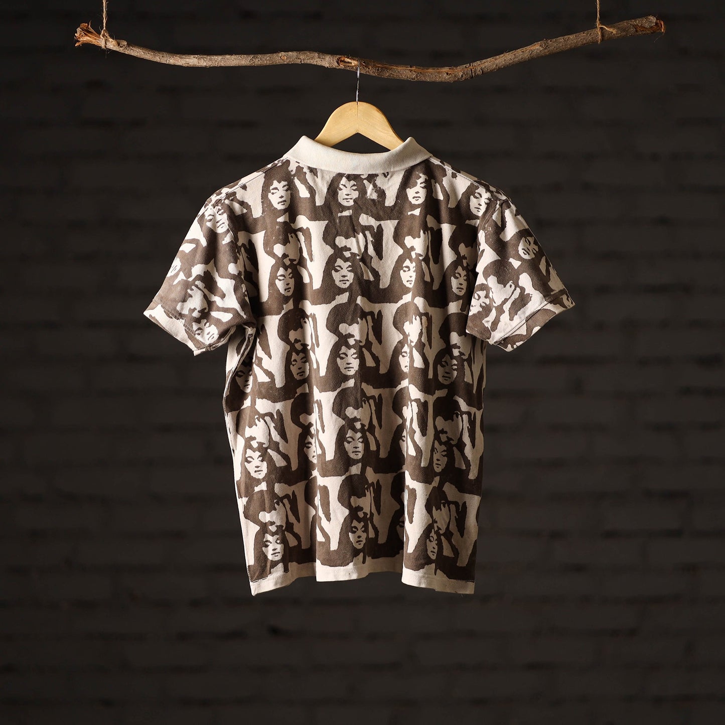 Bindaas natural dyed art unisex polo collar t-shirt 95