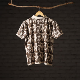 Bindaas natural dyed art unisex polo collar t-shirt 95