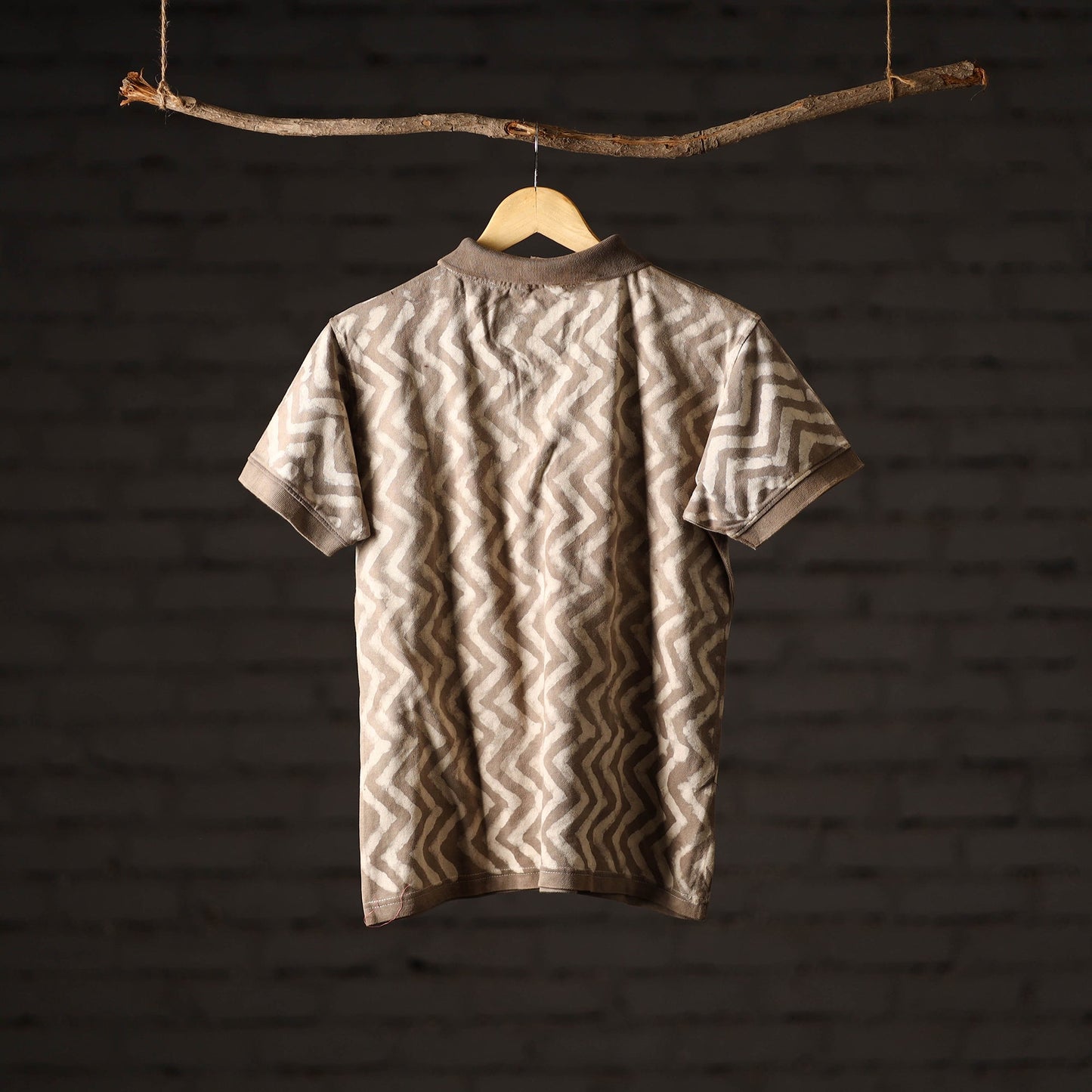 Bindaas natural dyed art unisex polo collar t-shirt 96