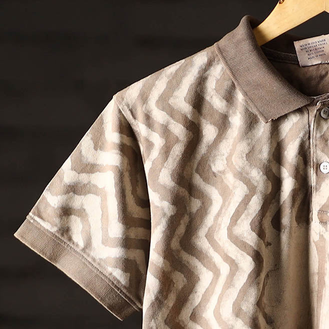 Bindaas natural dyed art unisex polo collar t-shirt 96