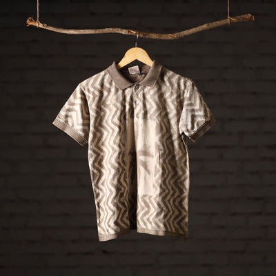 Bindaas natural dyed art unisex polo collar t-shirt 96