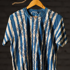 Bindaas natural dyed art unisex round neck t-shirt in pure