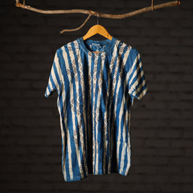 Bindaas natural dyed art unisex round neck t-shirt in pure