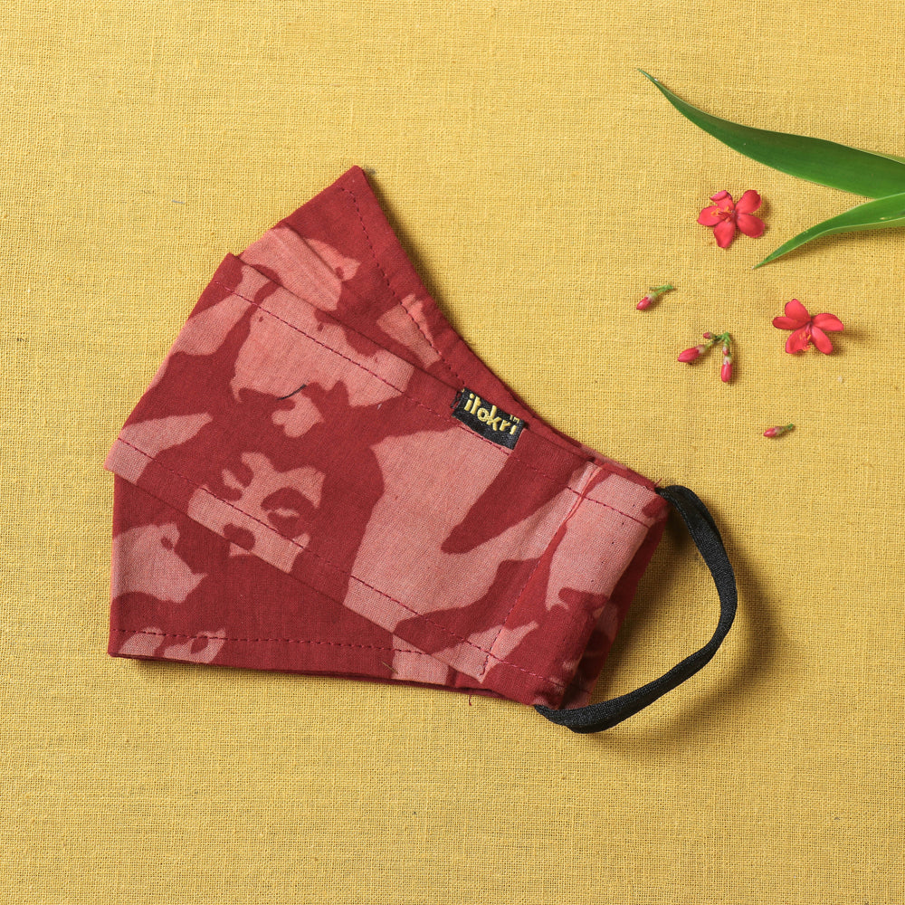  Bindaas Block Printed Cotton 3 Layer Snug Fit Face Cover 