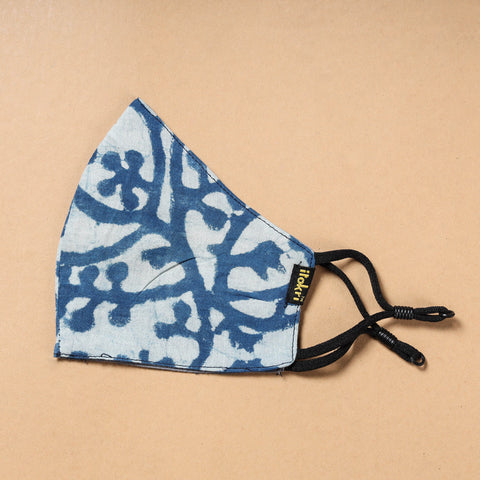  Bindaas Block Printed Cotton 3 Layer Snug Fit Face Cover 