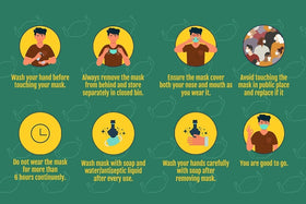  Bindaas Block Printed Cotton 3 Layer Snug Fit Face Cover 