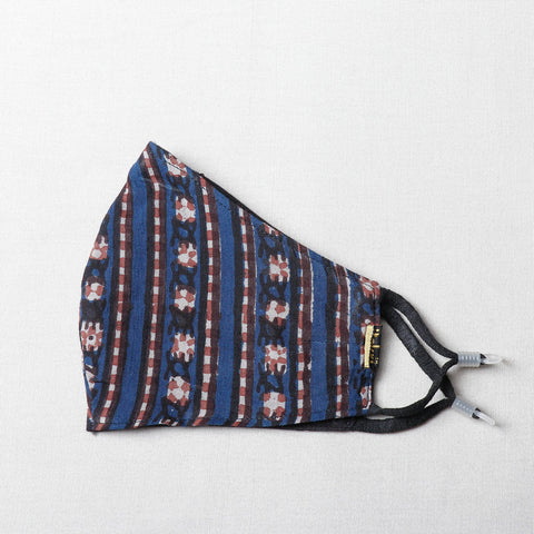  Bindaas Block Printed Cotton 3 Layer Snug Fit Face Cover 