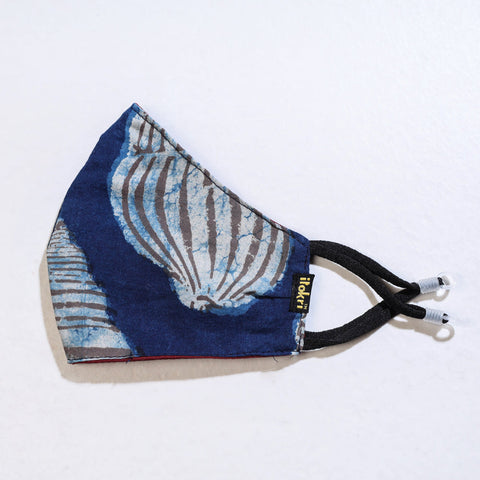  Bindass Block Printed Cotton 3 Layer Snug Fit Face Cover 