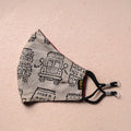  Bindass Block Printed Cotton 3 Layer Snug Fit Face Cover 