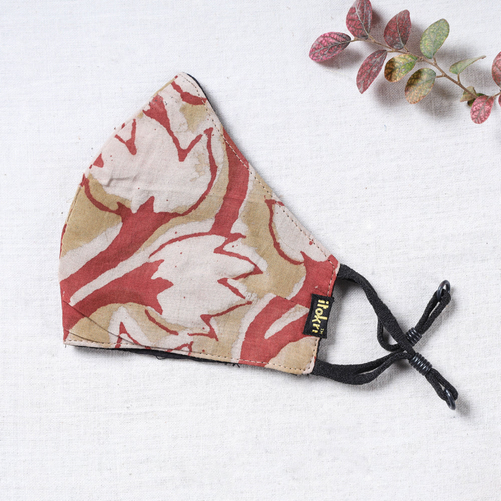  Bindaas Block Printed Cotton 3 Layer Snug Fit Face Cover 