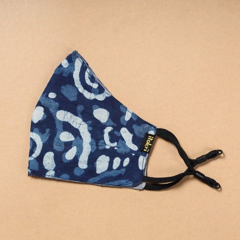  Bindaas Block Printed Cotton 3 Layer Snug Fit Face Cover 