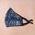  Bindass Block Printed Cotton 3 Layer Snug Fit Face Cover 