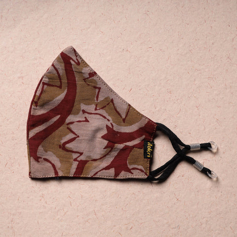  Bindass Block Printed Cotton 3 Layer Snug Fit Face Cover 