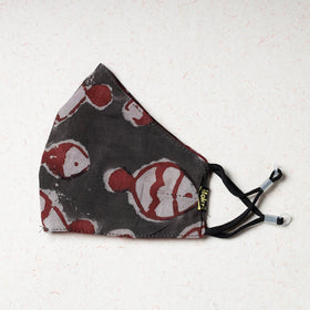   Bindaas Block Printed Cotton Snug Fit Face Cover 