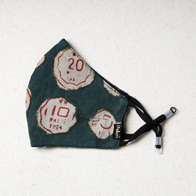   Bindaas Block Printed Cotton Snug Fit Face Cover 