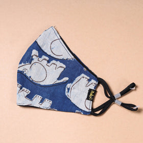  Bindass Block Printed Cotton 3 Layer Snug Fit Face Cover 