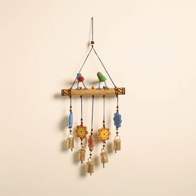 Bird - hand-carved wooden home decor hanging 01