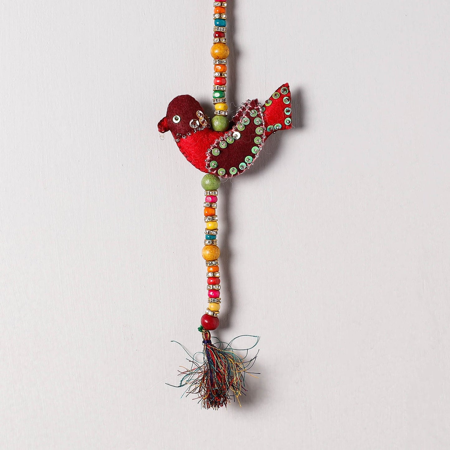  Buy Bird - Handmade Felt & Beadwork Wall Hanging 