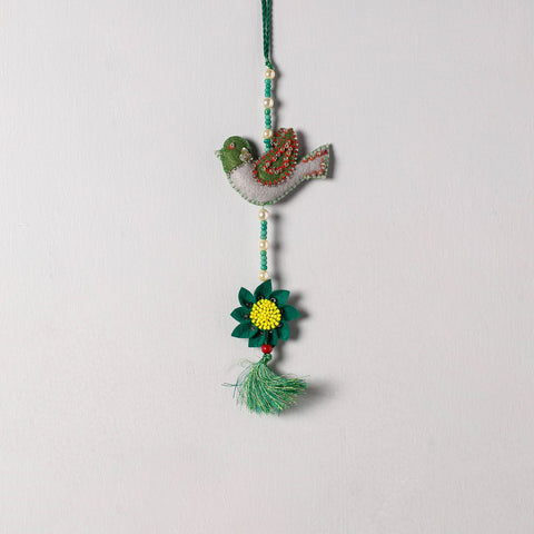  Buy Bird - Handmade Felt & Beadwork Wall Hanging 