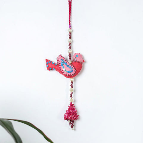  Buy Bird - Handmade Felt & Beadwork Wall Hanging 