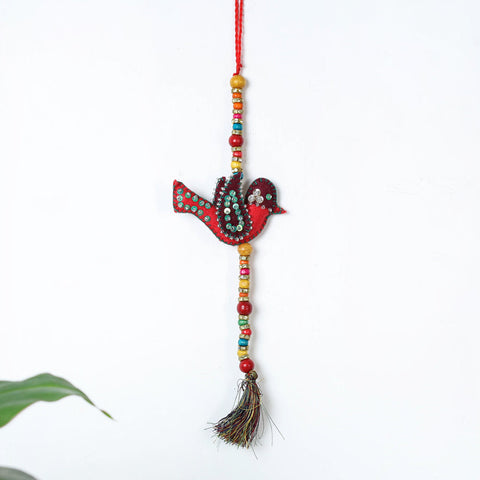  Buy Bird - Handmade Felt & Beadwork Wall Hanging 