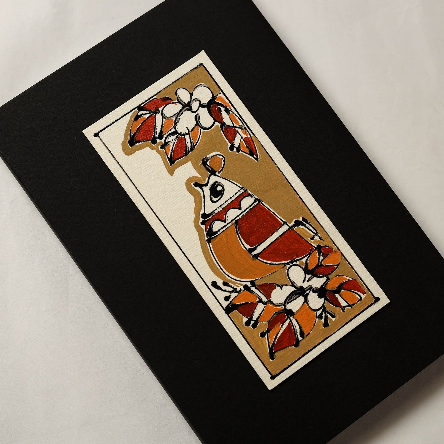 Bird - handpainted handmade paper notebook 24 - handcrafted