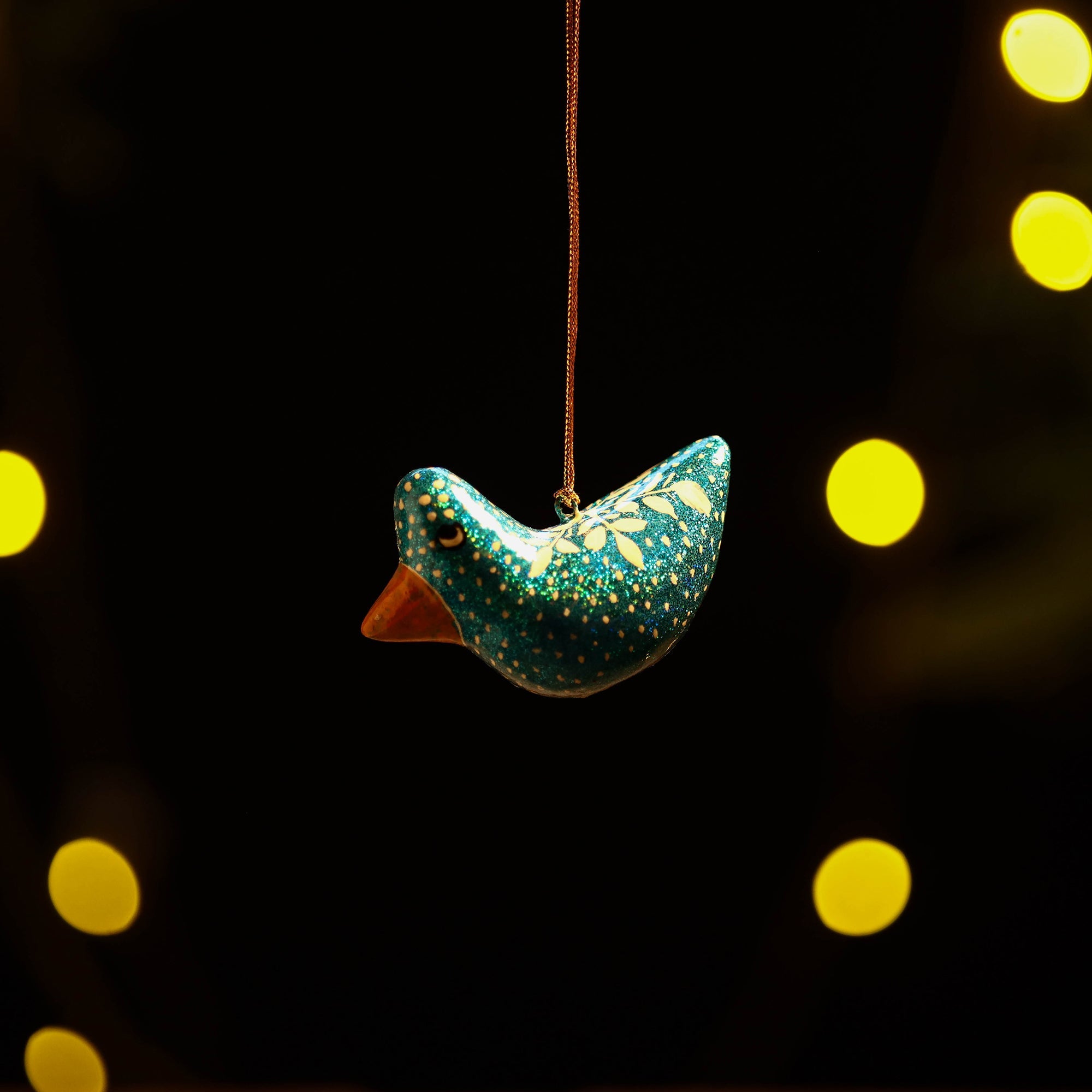 Bird - kashmir handpainted christmas decor ornament 86