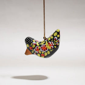 Bird - kashmir handpainted christmas decor ornament 87
