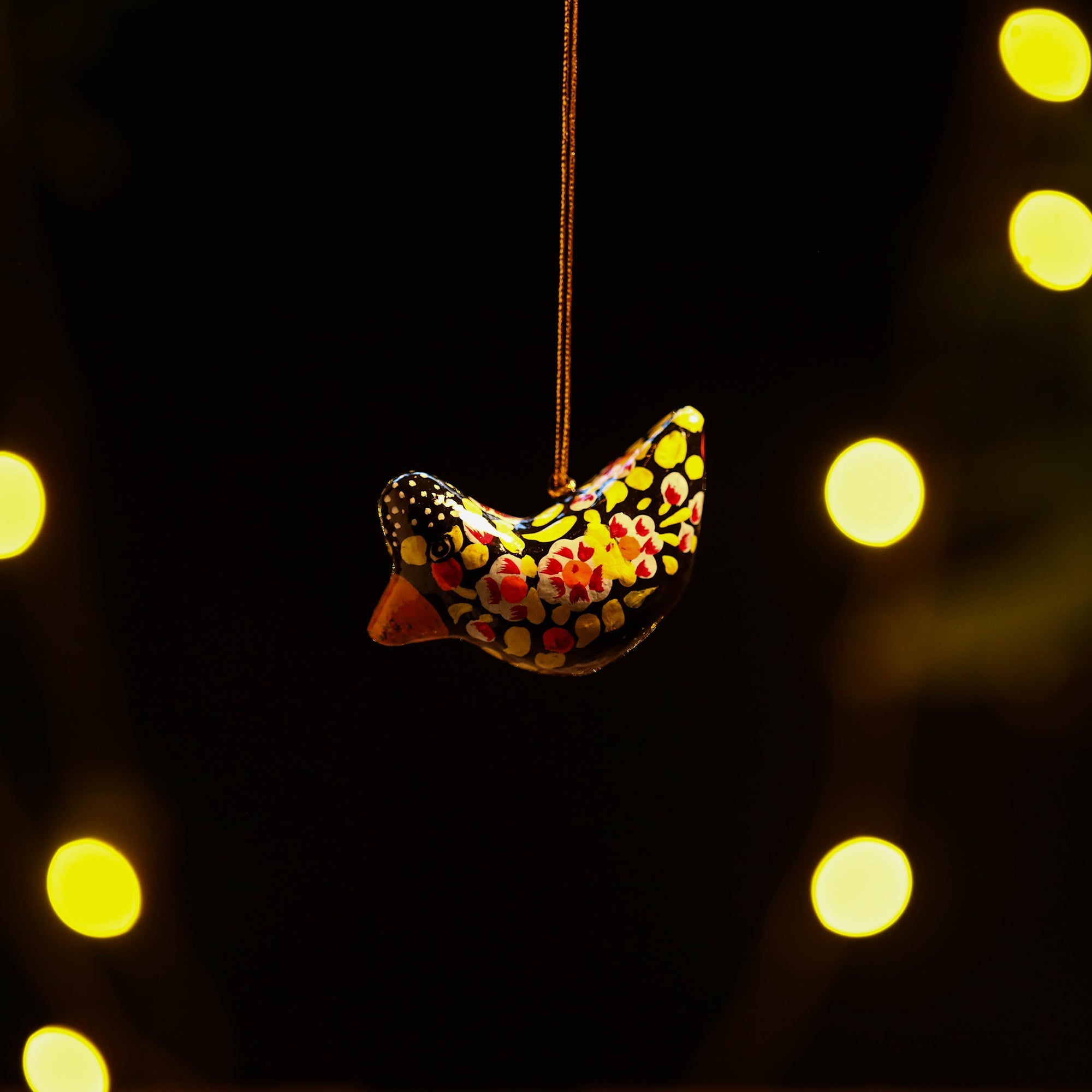 Bird - kashmir handpainted christmas decor ornament 87