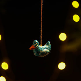 Bird - kashmir handpainted christmas decor ornament 88