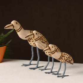 Birds - hand-carved wooden home decor item 10 - handcrafted