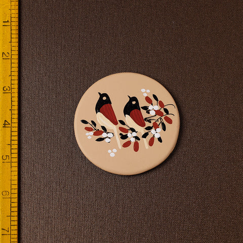  Birds - Handpainted Terracotta Fridge Magnet 
