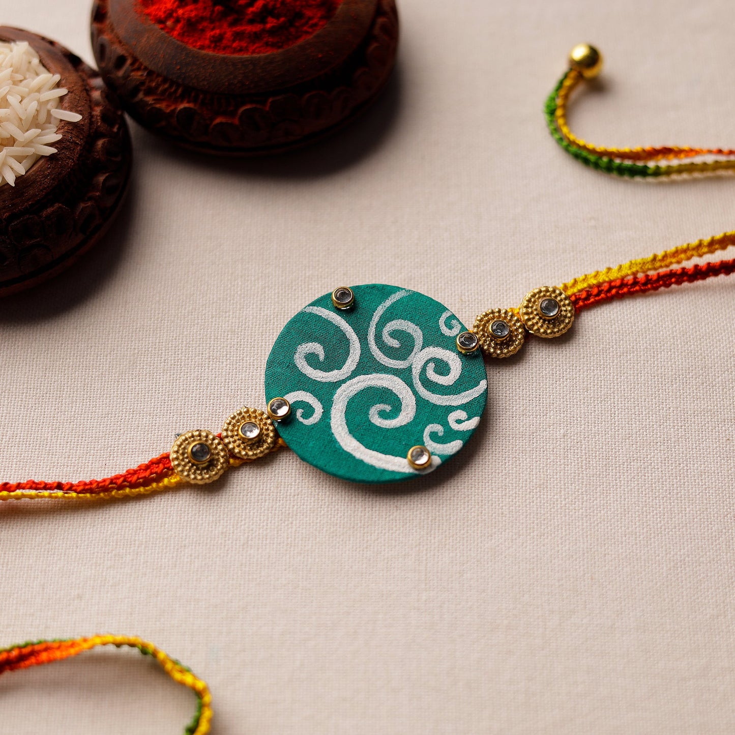 Bishnupur Handpainted Fabric Rakhi 12 