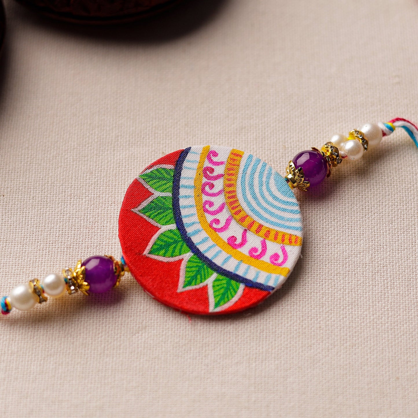  Bishnupur Handpainted Fabric Rakhi 17 