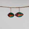  Bishnupur Handpainted Terracotta Earrings 