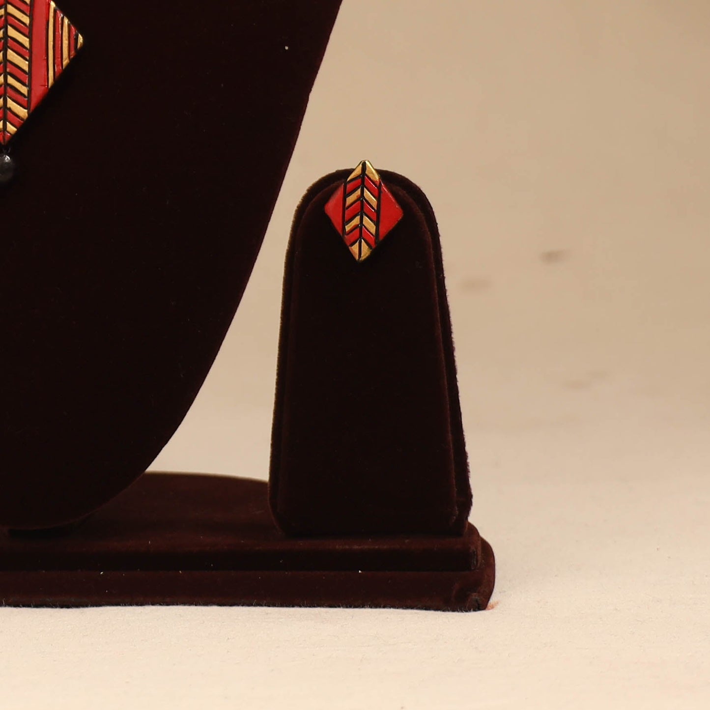 Bishnupur handpainted terracotta necklace set 07