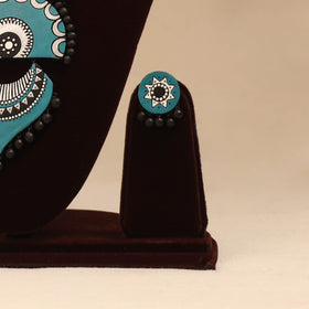 Bishnupur handpainted terracotta necklace set 09