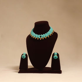 Bishnupur handpainted terracotta necklace set 10