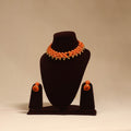 Bishnupur handpainted terracotta necklace set 12