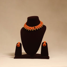 Bishnupur handpainted terracotta necklace set 12