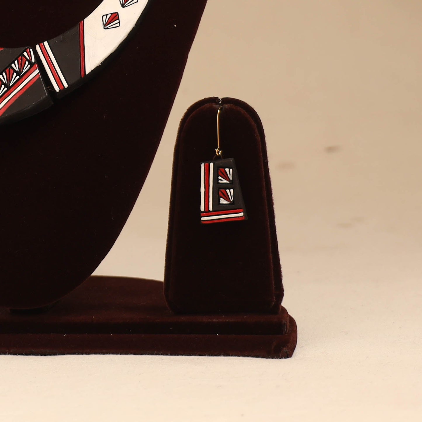 Bishnupur handpainted terracotta necklace set 14