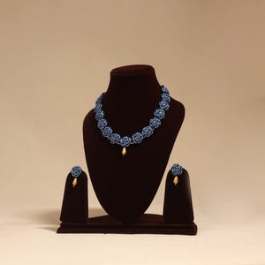 Bishnupur handpainted terracotta necklace set 26