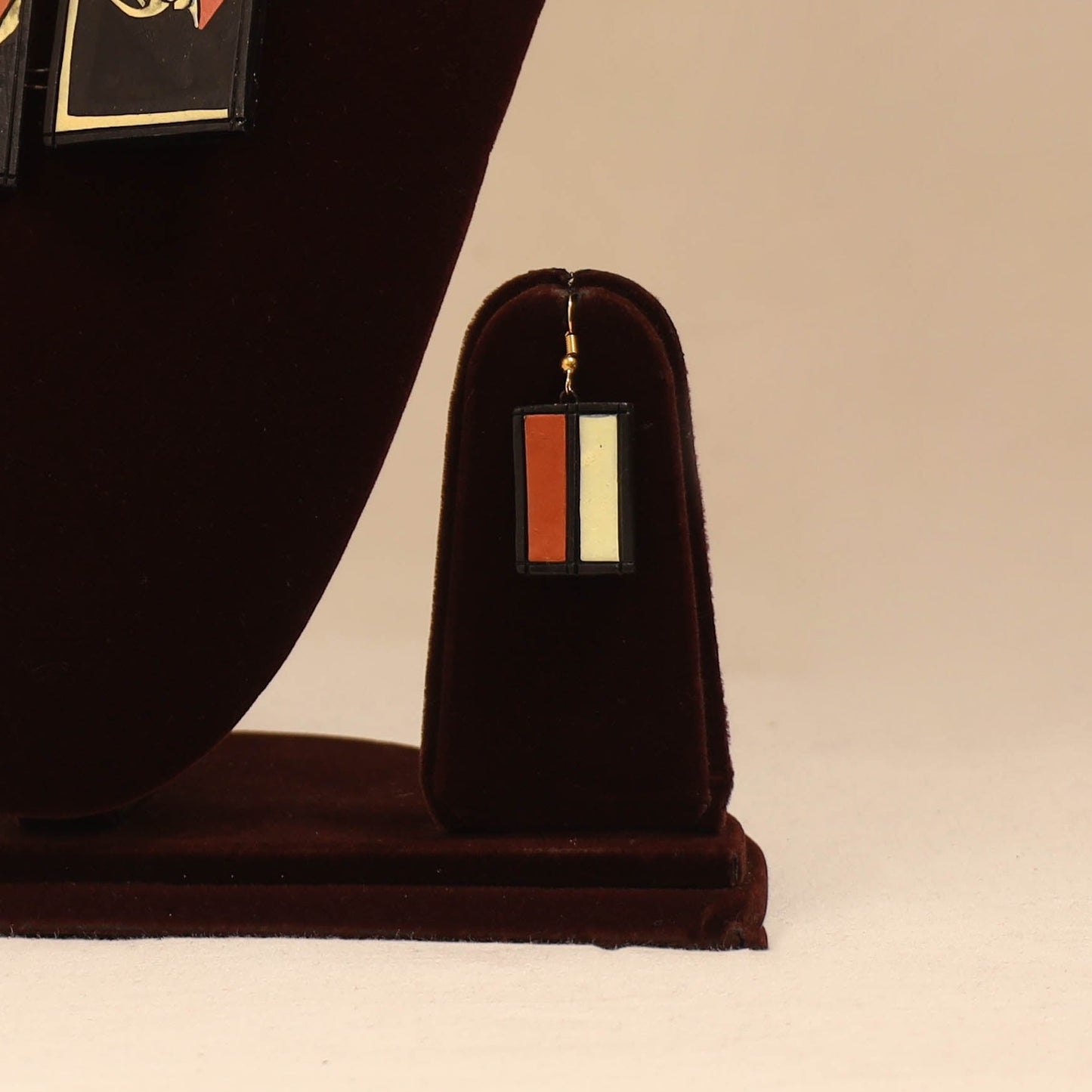 Bishnupur handpainted terracotta necklace set 30