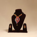 Bishnupur handpainted terracotta necklace set 31