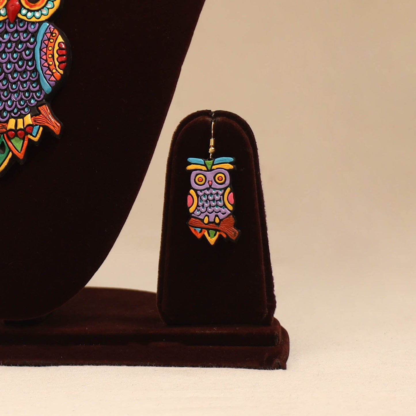 Bishnupur handpainted terracotta necklace set 34