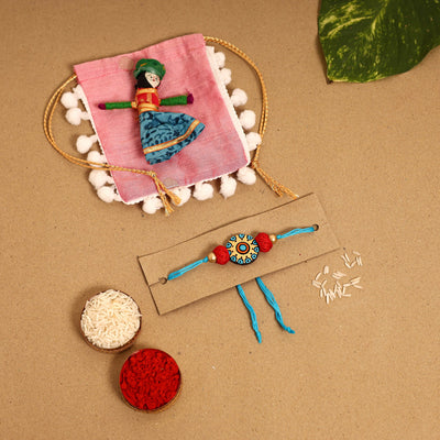  Bishnupur Handpainted Terracotta Rakhi