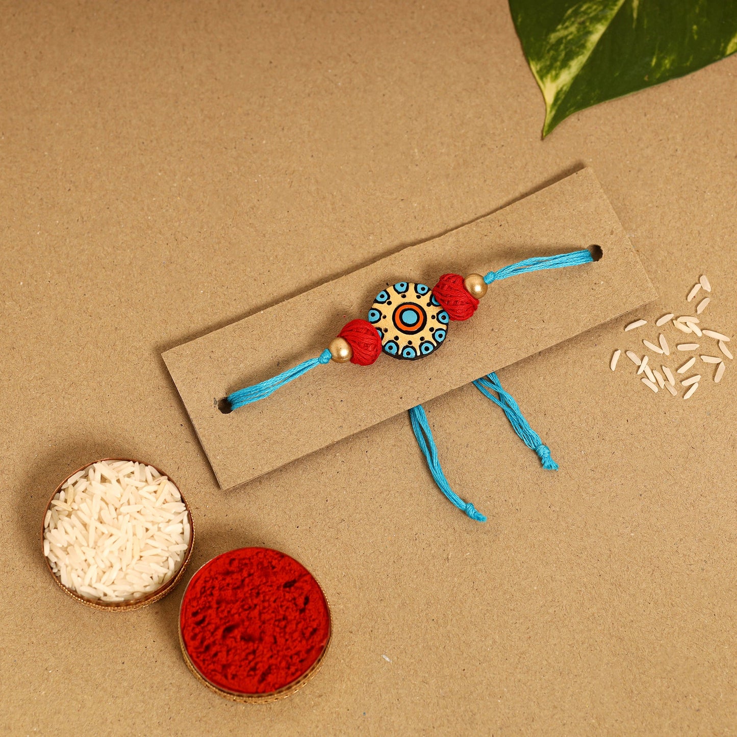  Bishnupur Handpainted Terracotta Rakhi